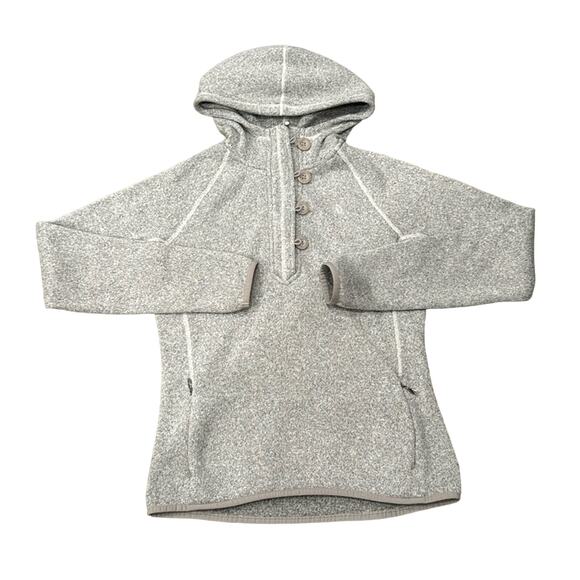 The North Face Women's Quarter Zip & Button Pullover Sweater Gray Heather Size S - Picture 1 of 8